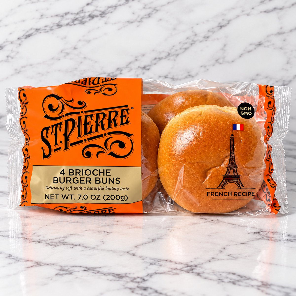 St. Pierre Brioche Hamburger Buns (4ct)
