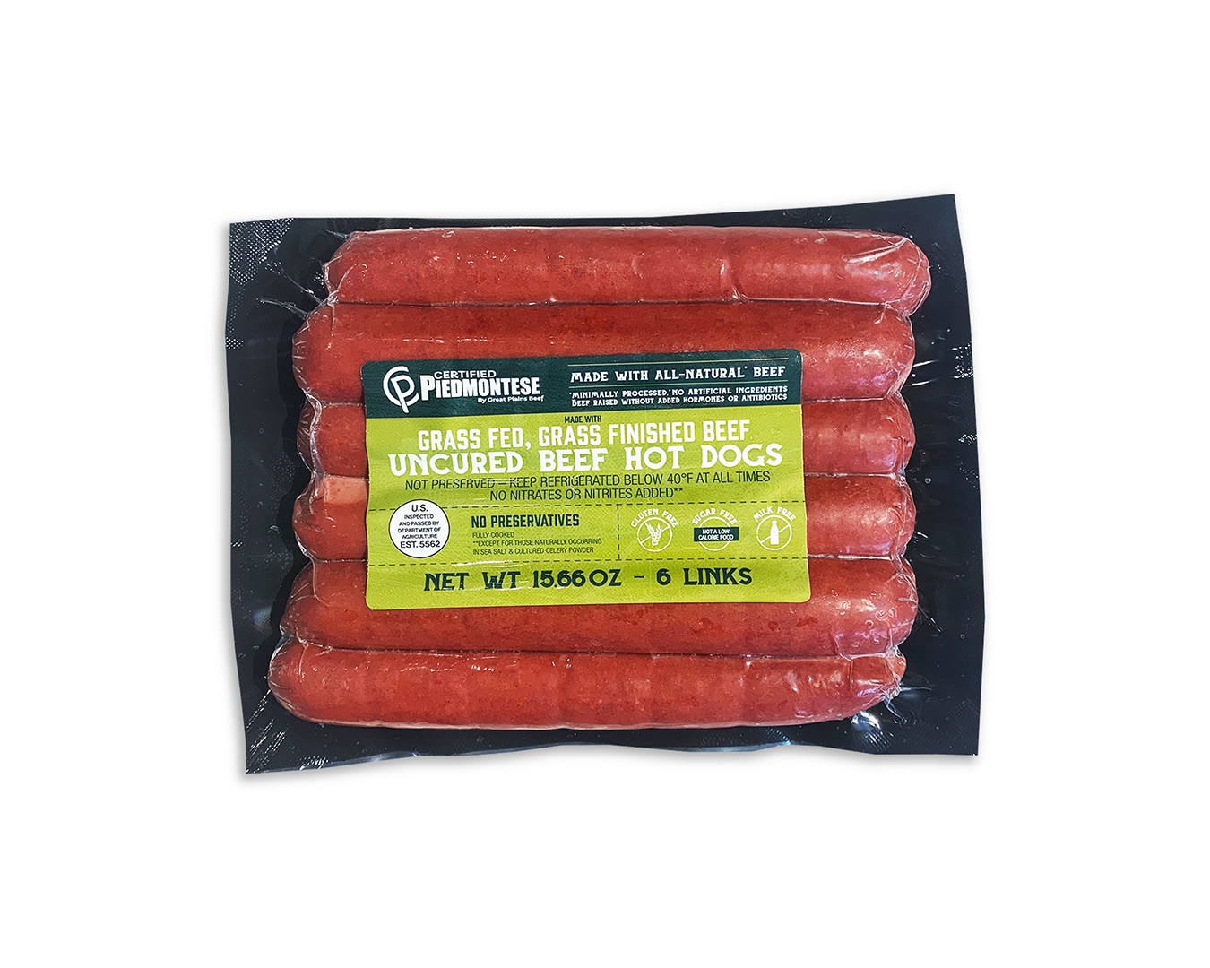 Certified Piedmontese Grass Fed Hot Dogs
