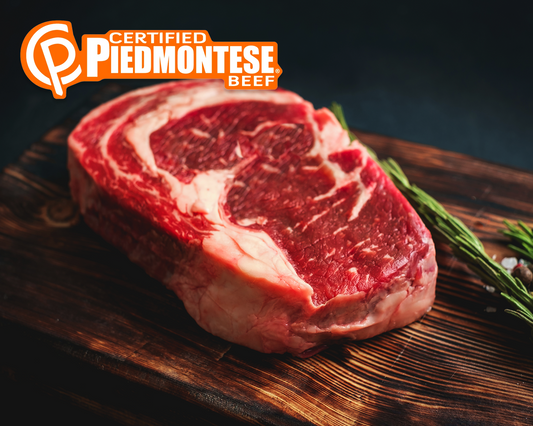 Certified Piedmontese Grass Fed Beef Boneless Ribeye Steak