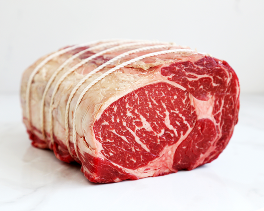 USDA Prime Beef Boneless Lip-On Ribeye Roast